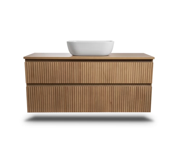 Mueble de baño con encimera de madera maciza Bruntec Alpes Detalle 5