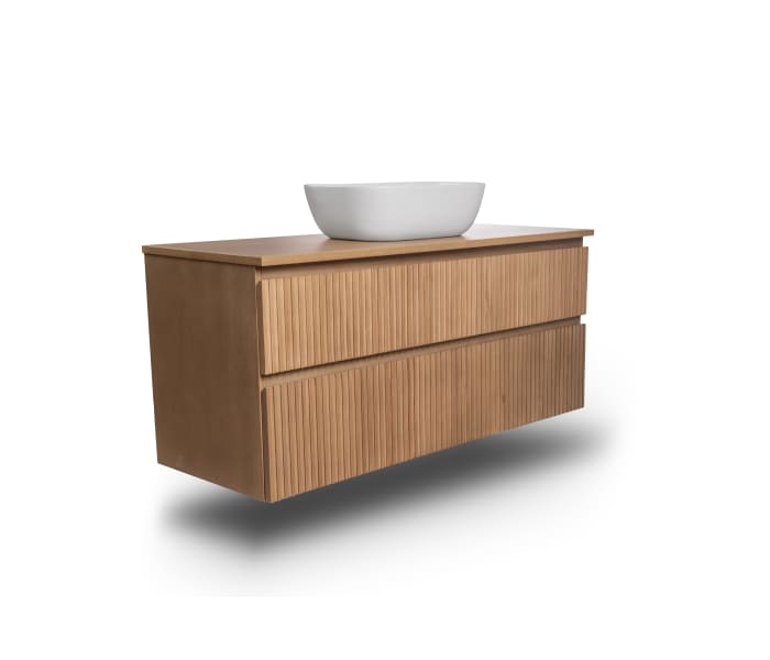 Mueble de baño con encimera de madera maciza Bruntec Alpes Detalle 3