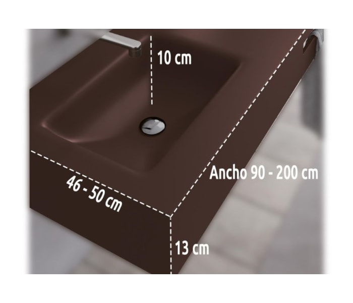 Lavabo suspendido Bruntec Milan Detalle 1