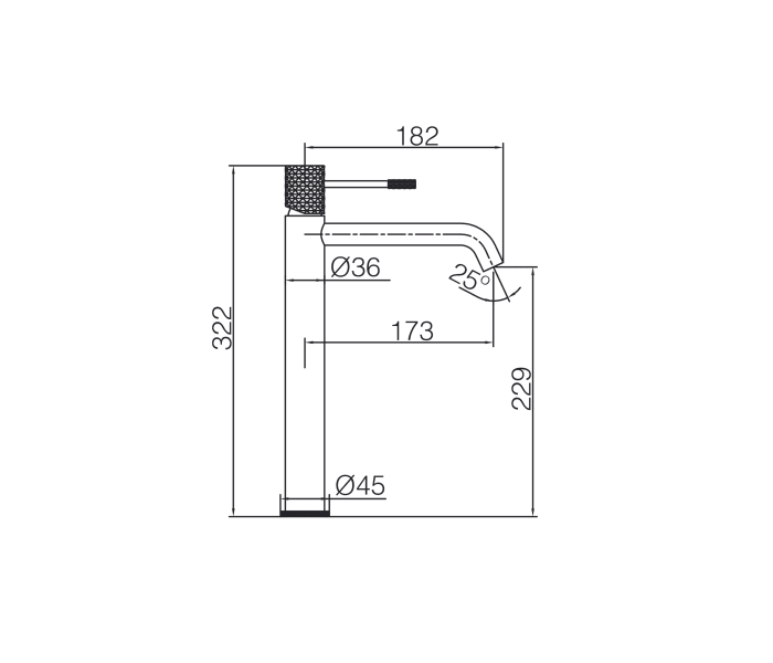 Grifo de lavabo de Imex Génova Croquis 10