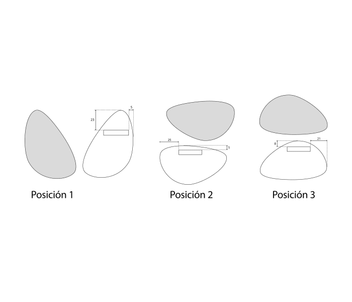 Espejo de baño con luz LED Bruntec Trion Croquis 4