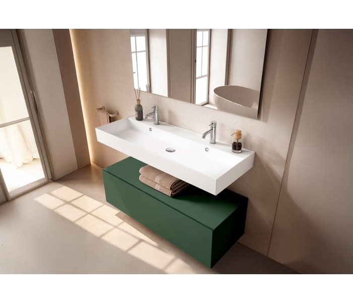 Conjunto mueble de baño con lavabo de cerámica de 12 cm de alto y cajonera Viso Nomad Principal 6