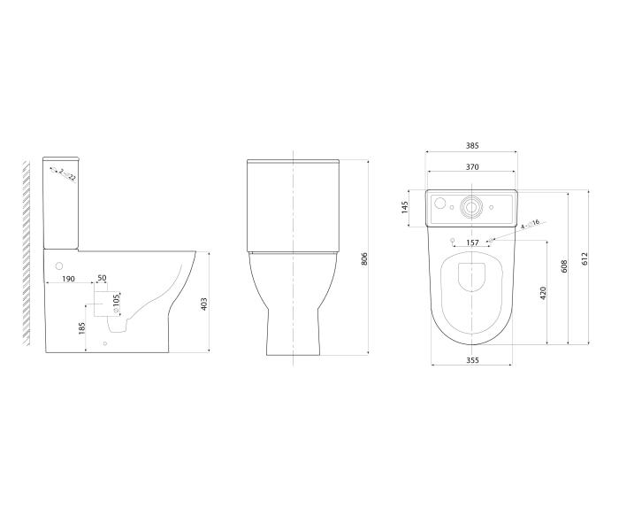 Inodoro Bruntec Tarsio Croquis 3
