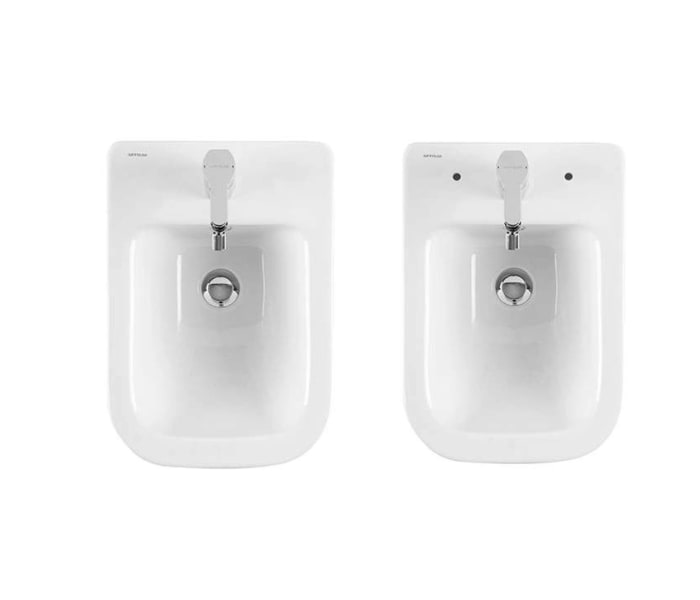Pack inodoro suspendido + cisterna empotrada + pulsador + bide Unisan Sanindusa Look Detalle 3
