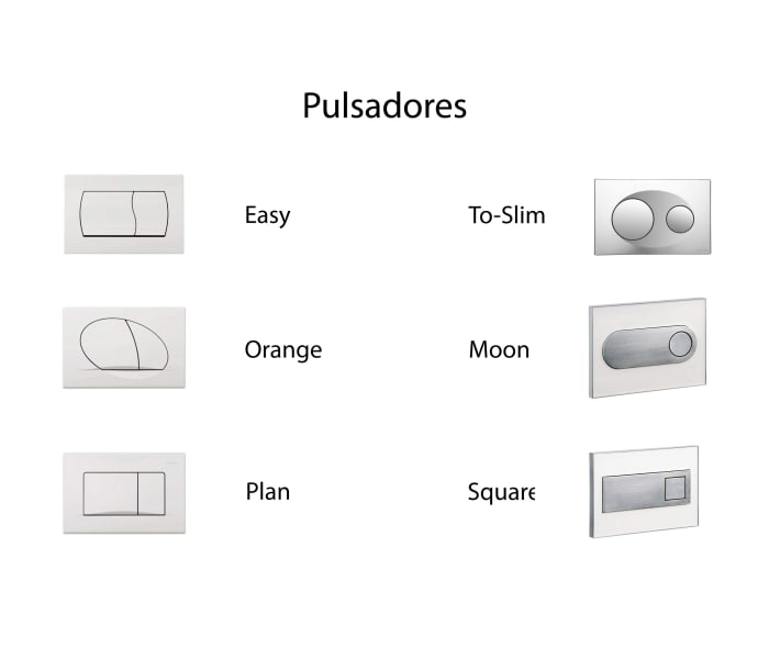 Pack inodoro suspendido + cisterna empotrada + pulsador + bide Unisan Sanindusa Look Detalle 4