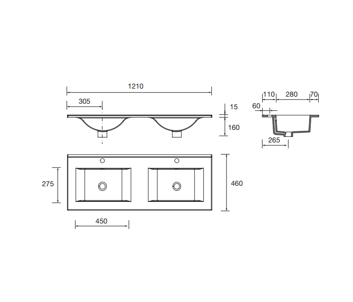 Conjunto mueble de baño Salgar Noja Croquis 11