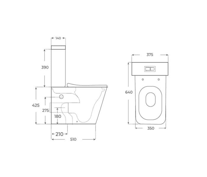 Inodoro compacto Fossil Natura Florencia Croquis 5