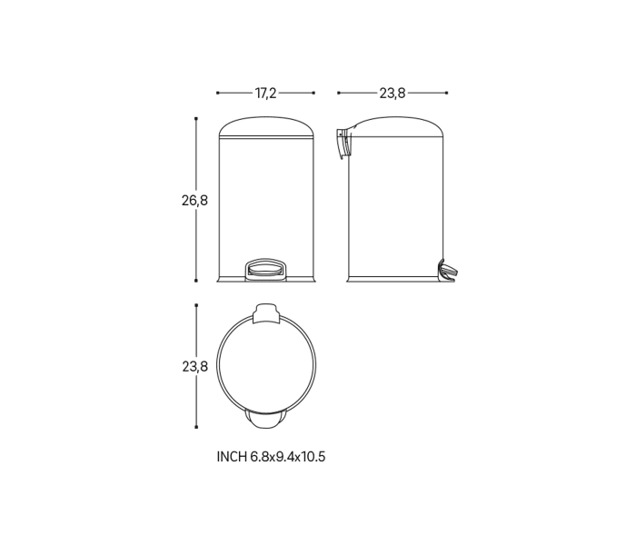 Papelera de baño Cosmic Start Croquis 3