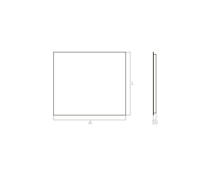 Espejo de baño con luz LED Bruntec Dune Croquis 4