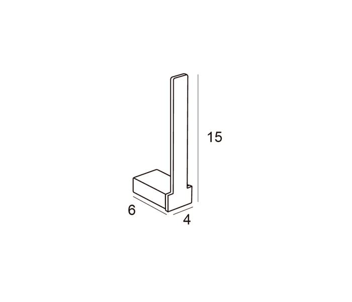 Portarrollos de baño vertical reserva Manillons Torrent Yass Croquis 3