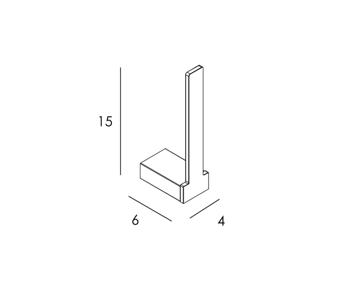 Portarrollos de baño vertical Manillons Torrent Yass Croquis 4