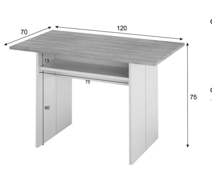 Mesa consola desayunador  Bruntec Tavolo Croquis 5
