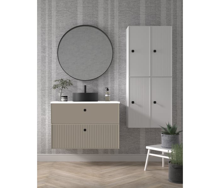 Mueble de baño con encimera de Microtec de Avila Dos Blanca Detalle 3