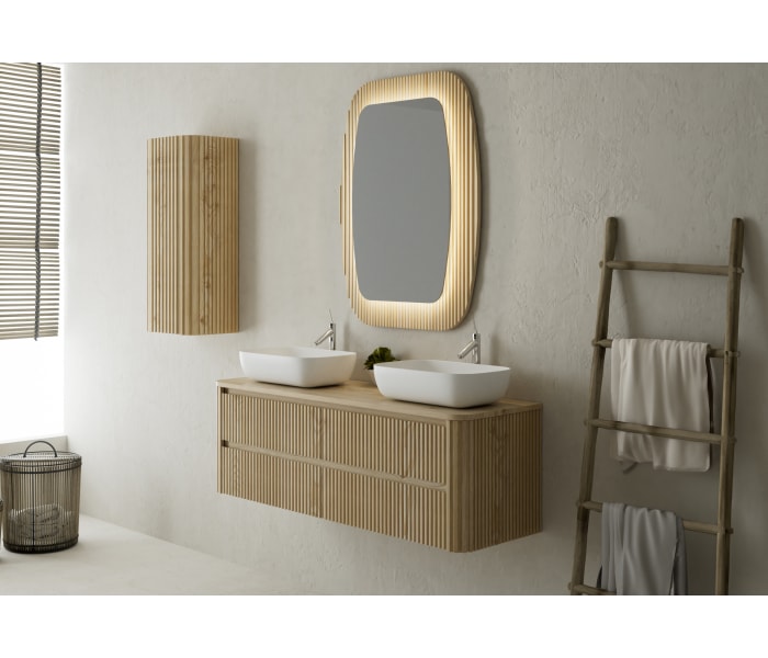 Mueble de baño con encimera de madera maciza Bruntec Baviera Principal 0