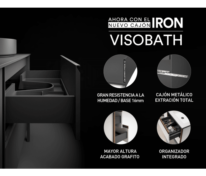 Mueble de baño con encimera HDF compatech Visobath Icon Detalle 6