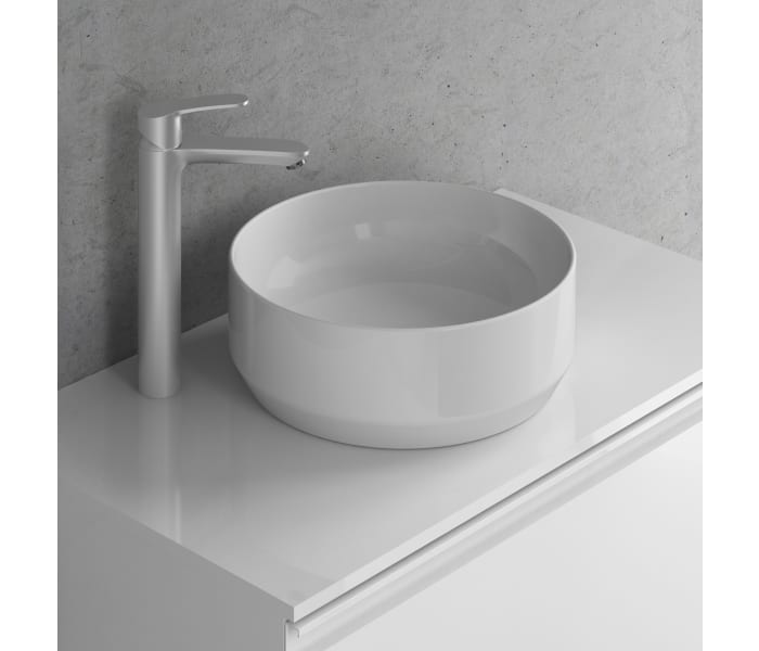 Conjunto mueble de baño con lavabo sobre encimera Amizuva Yoko Top Detalle 7