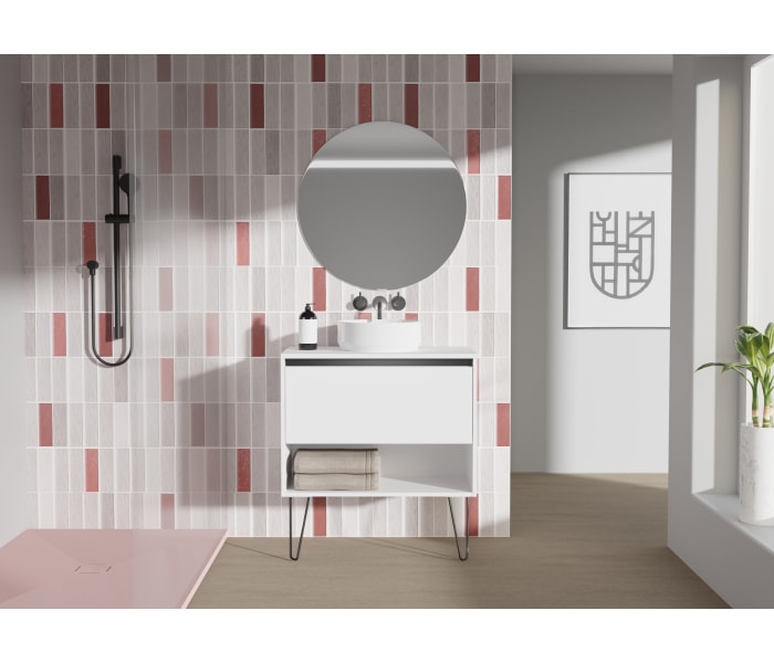 Conjunto mueble de baño con lavabo sobre encimera Amizuva Yoko Top Principal 1