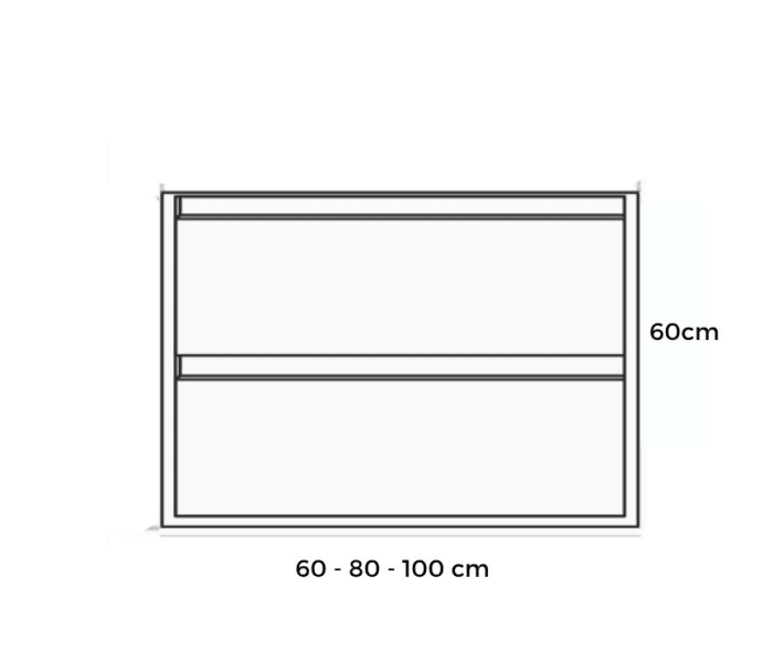 Conjunto completo de mueble de baño Bruntec Zaoma Croquis 12