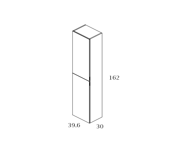 Columna con espejo para baño Royo Mirror Croquis 5