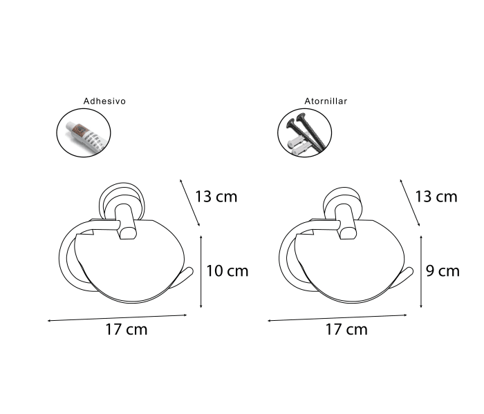 Portarrollo de baño Mediterránea de Baño Tau Croquis 1