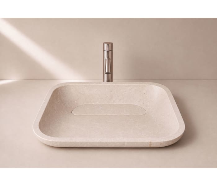 Lavabo de mármol natural Bruntec River Detalle 3