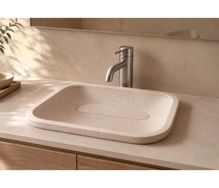 Lavabo de mármol natural Bruntec River Principal 0