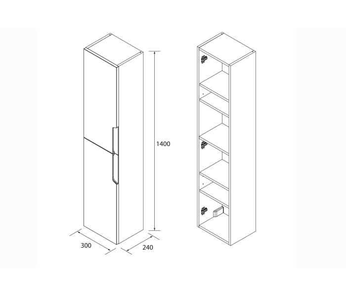 Columna de baño Salgar Vima Croquis 5
