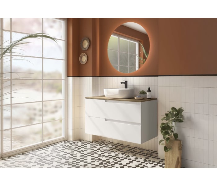 Mueble de baño con encimera roble montana Salgar Vima Principal 0