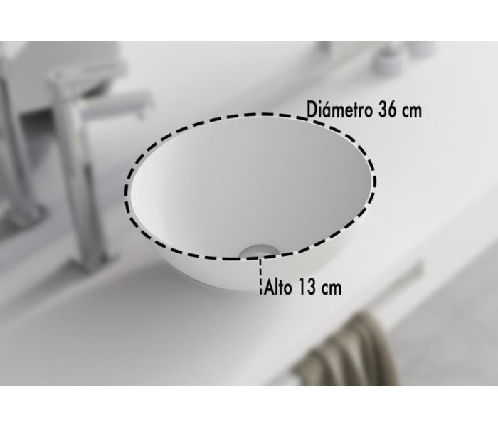 Lavabo sobre encimera Bruntec Bolonia Detalle 1