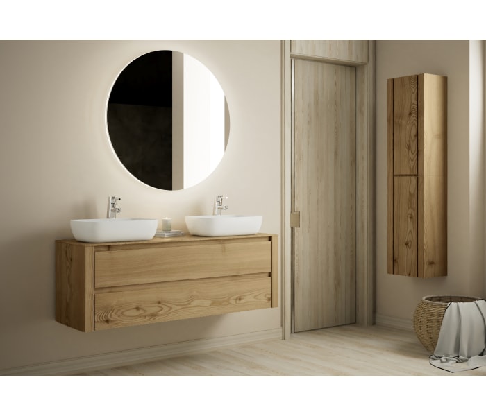 Mueble de baño con encimera de madera maciza Bruntec Laponia Principal 1