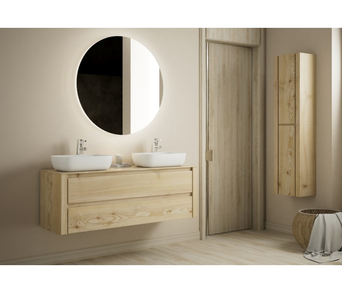 Mueble de baño con encimera de madera maciza Bruntec Laponia Principal 0
