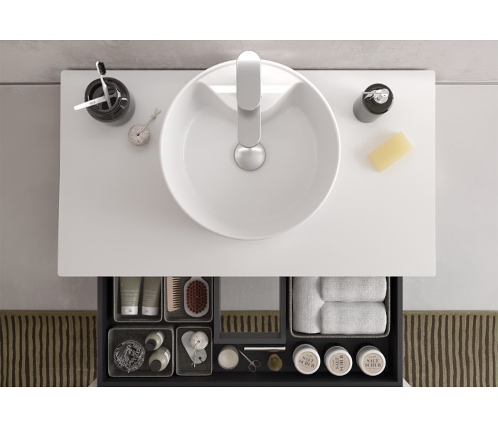 Conjunto mueble de baño Salgar Runa con lavabo sobre encimera Detalle 10