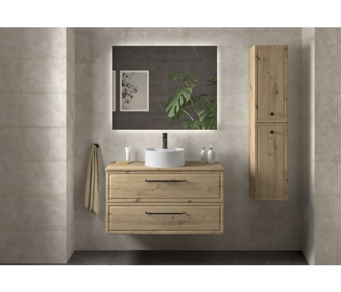 Conjunto mueble de baño Salgar Runa con lavabo sobre encimera Principal 2