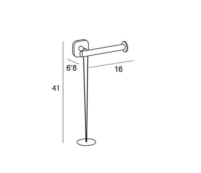 Portarrollos de baño con reserva Manillons Torrent Bassic Croquis 1