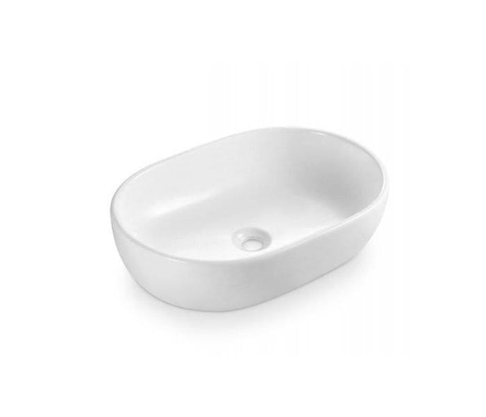 Lavabo sobre encimera Bergamo 59x39cm Blanco brillo