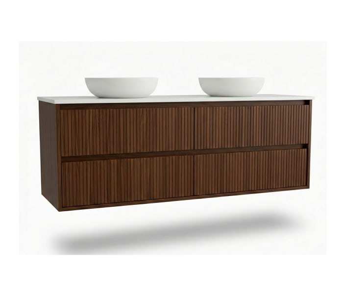 Mueble de baño madera maciza con encimera solid surface Bruntec Alpes 18 Principal 4