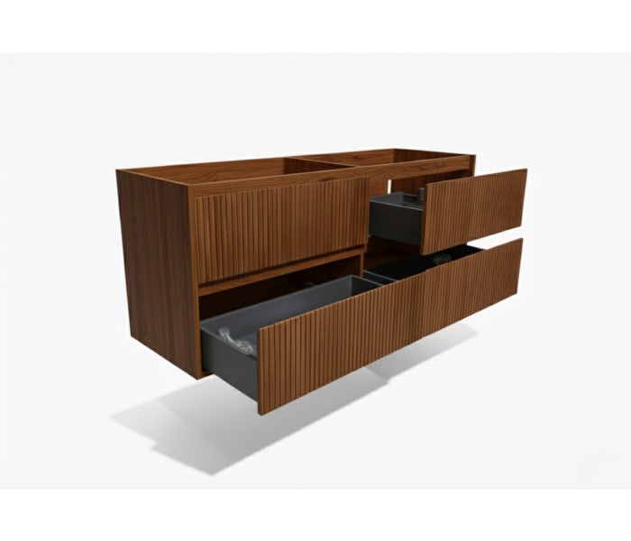 Mueble de baño madera maciza con encimera solid surface Bruntec Alpes 18 Detalle 8