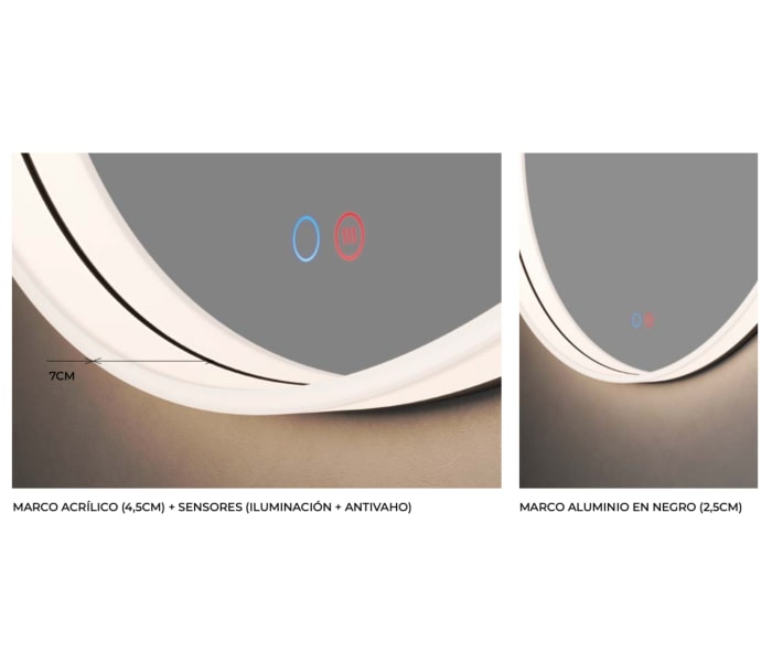 Espejo de baño con luz LED Ledimex Bolonia Detalle 2