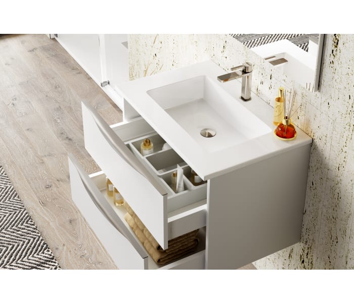 Mueble para Baño 120 cm Lavabo Doble Landes Modular