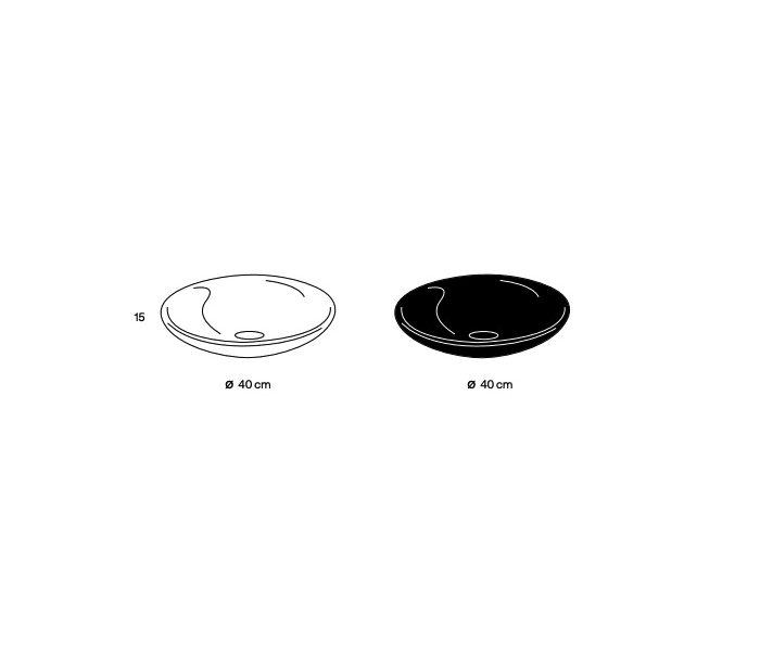 Lavabo sobre encimera Viso Garbo Croquis 2