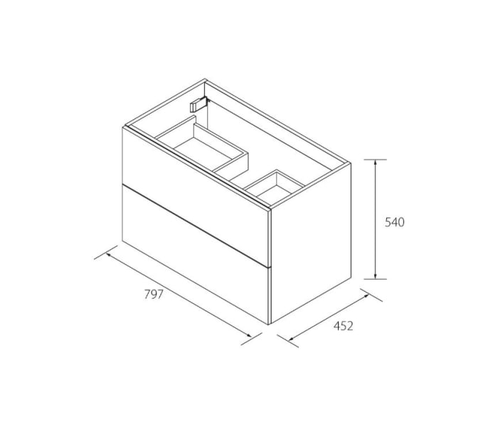 Conjunto mueble de baño Salgar Morai Croquis 14