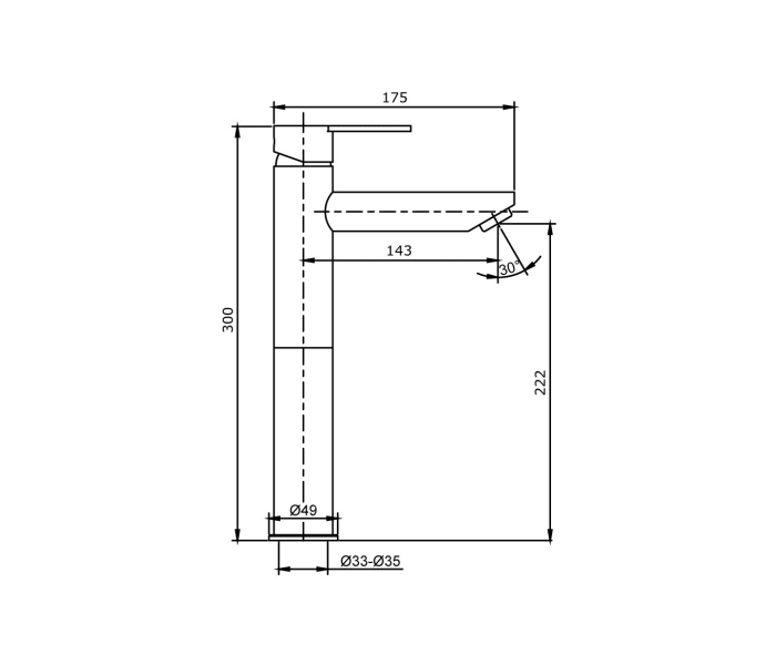 Grifo de lavabo GME Iony Croquis 2
