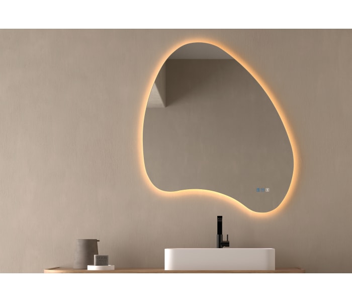 Espejo de baño con luz LED Bruntec Wave Principal 1