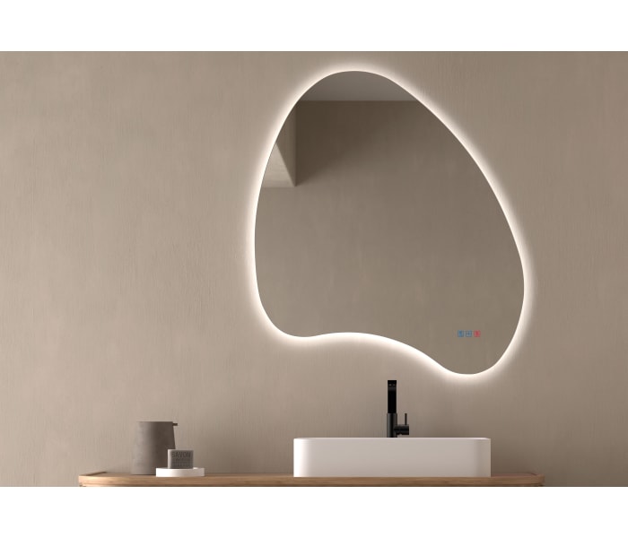 Espejo de baño con luz LED Bruntec Wave Principal 0