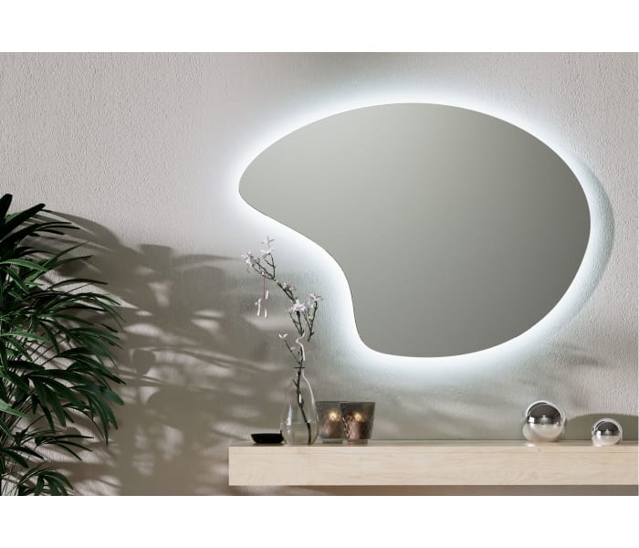 Espejo de baño con luz LED de Bruntec Wave Ambiente 1