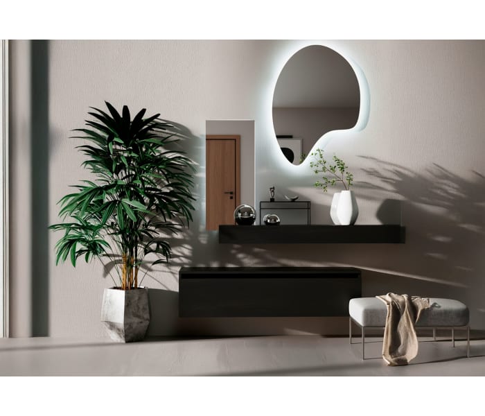 Espejo de baño con luz LED Bruntec Wave Principal 0