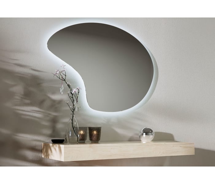 Espejo de baño con luz LED de Bruntec Wave Principal 0