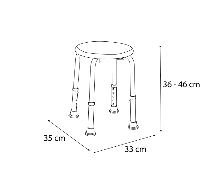 Taburete de baño Bruntec 108 Croquis 1