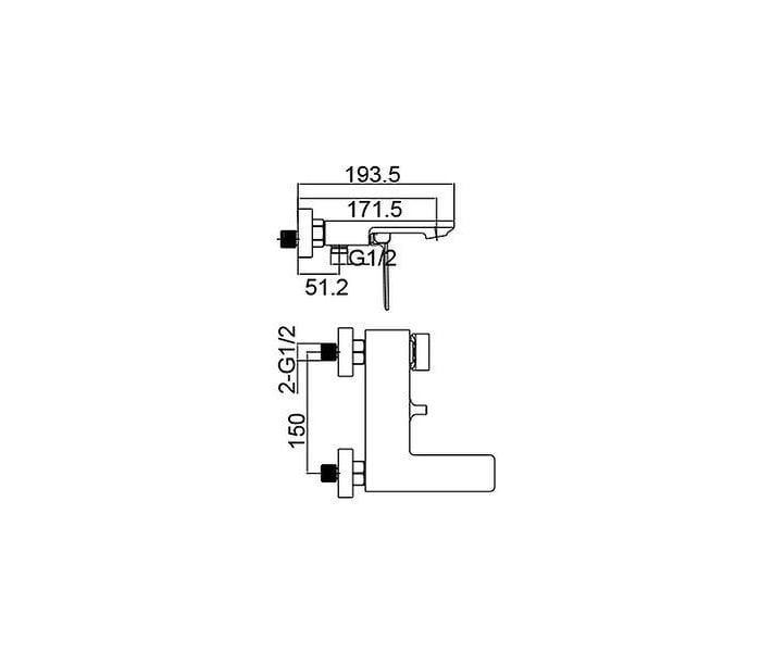 Grifo lavabo negro empotrado - FIYI NEGRO, BLANCO de Imex