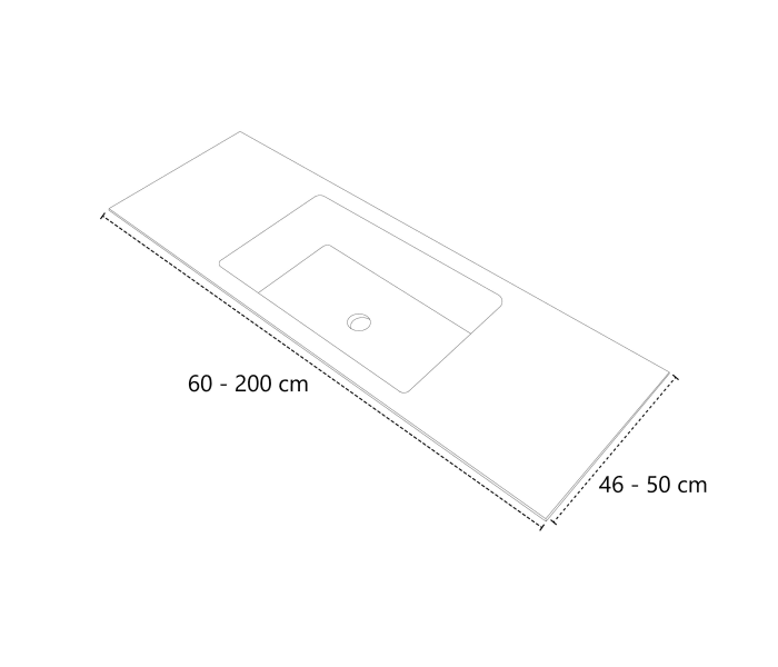 Lavabo encastrado Bruntec Tabac Croquis 3